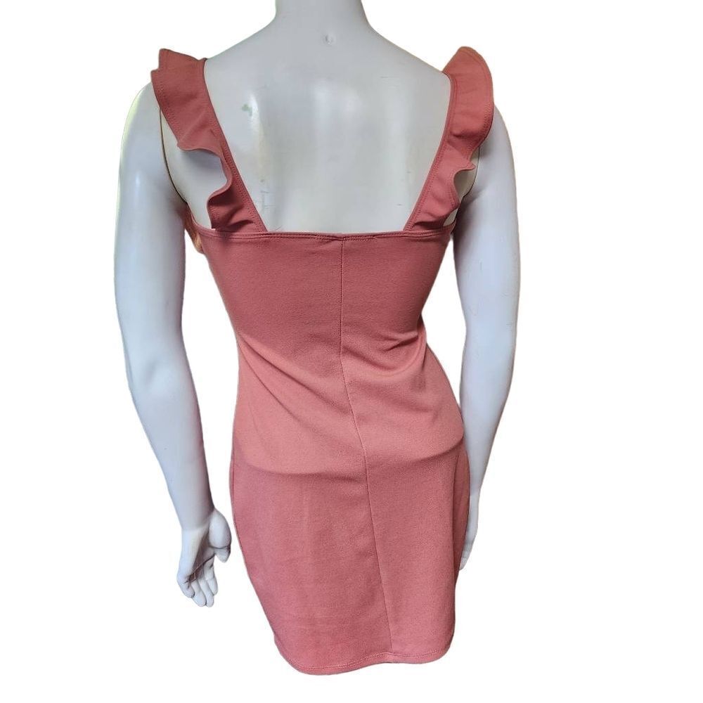 Blue Blush Coral Pink Ruffle Dress (S) - Picture 4 of 5
